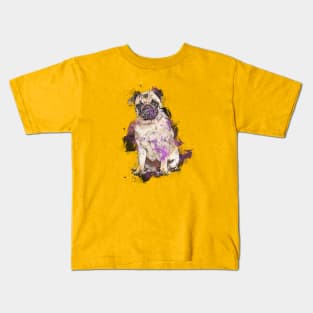 PUG Dog Street Drawing Style Kids T-Shirt